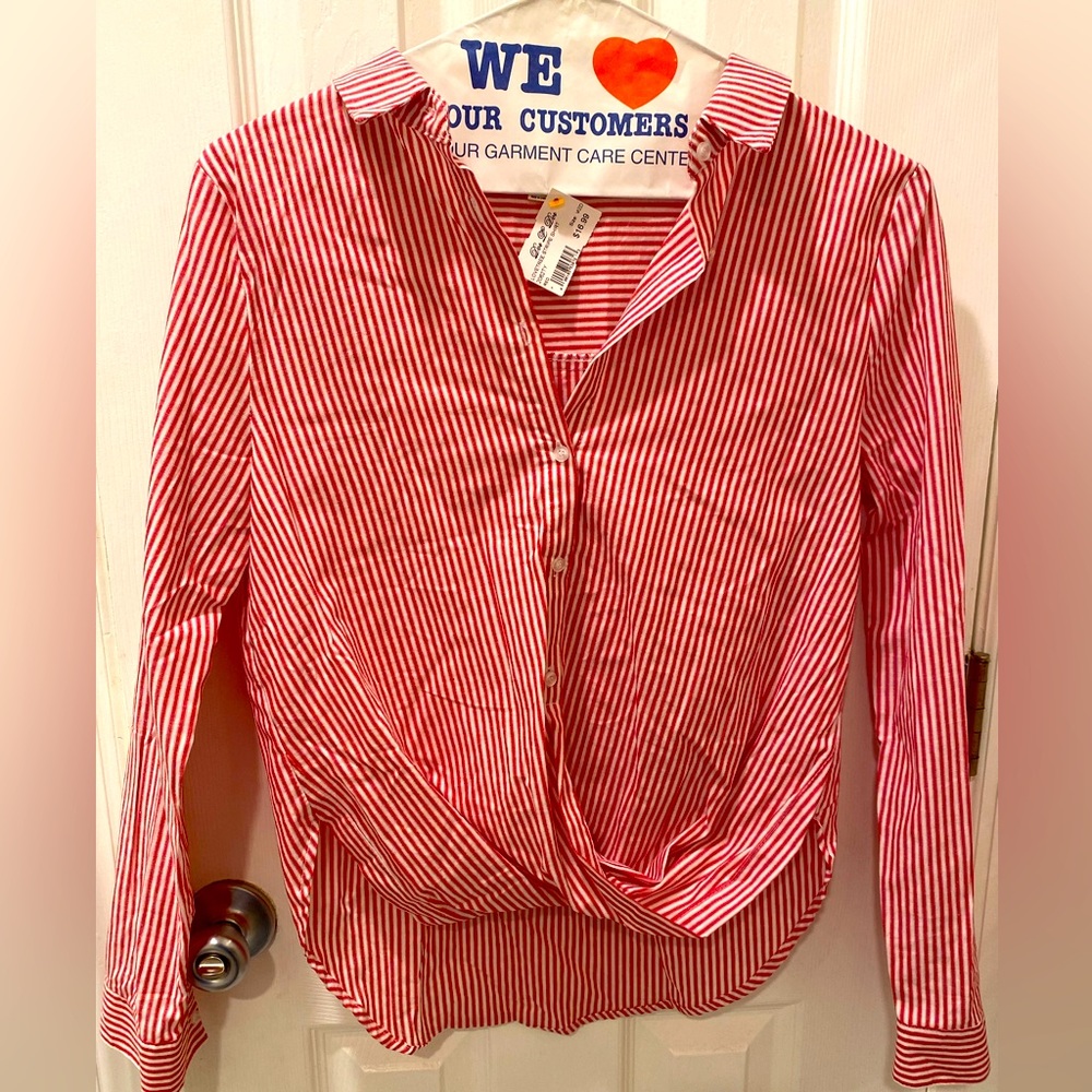 Red & White Striped Shirt - NWT!